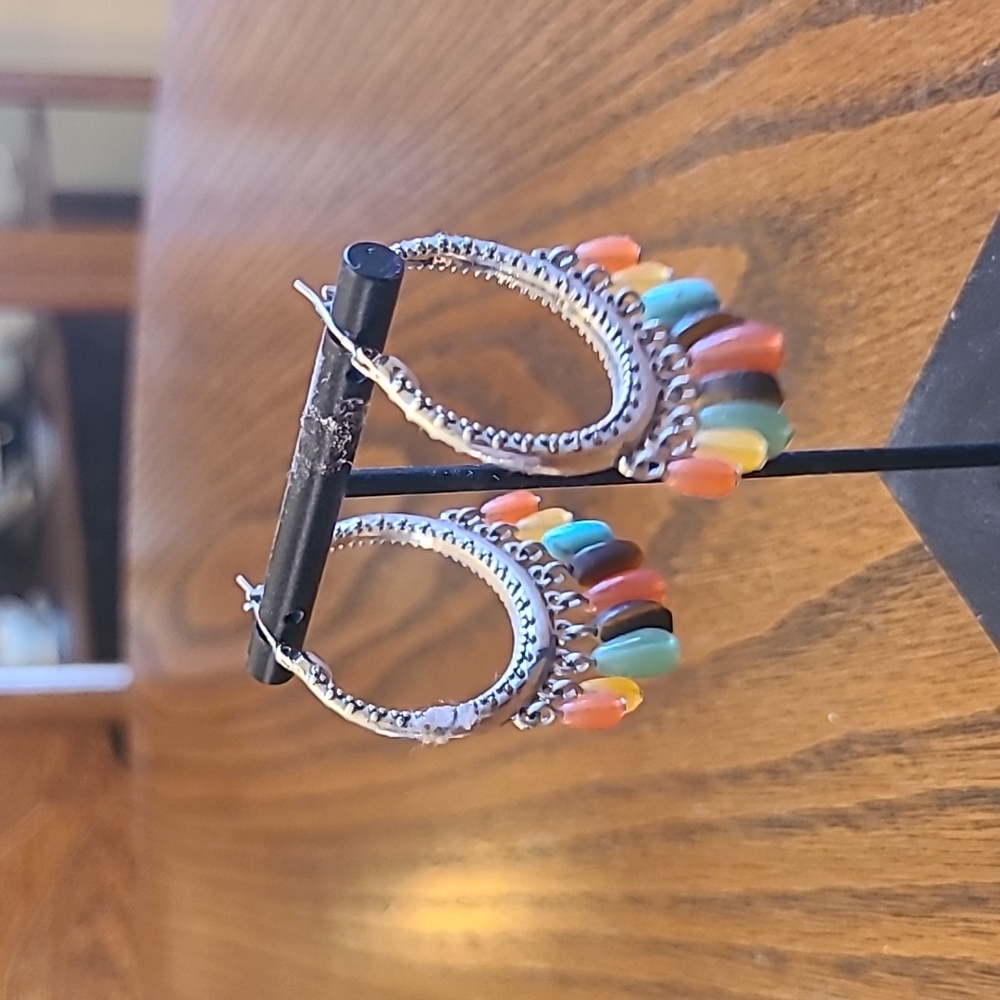 Southwestern Style Hoop Earrings